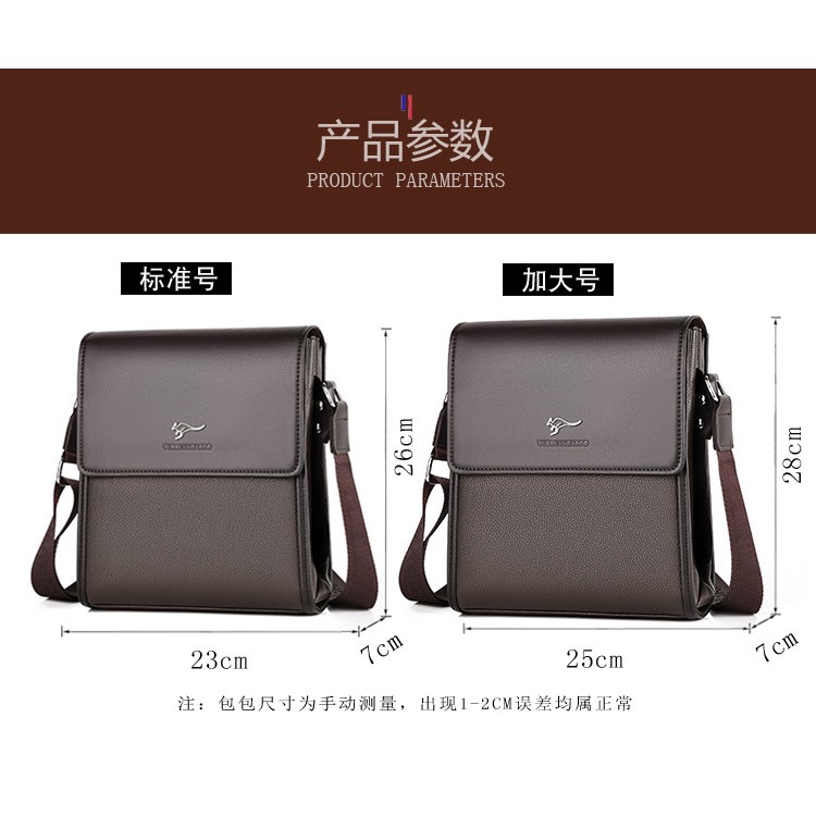 [ORIGINAL] Yueskangaroo Tas Selempang Kulit Import Pria Korean Style Men's Shoulder Messenger Bag