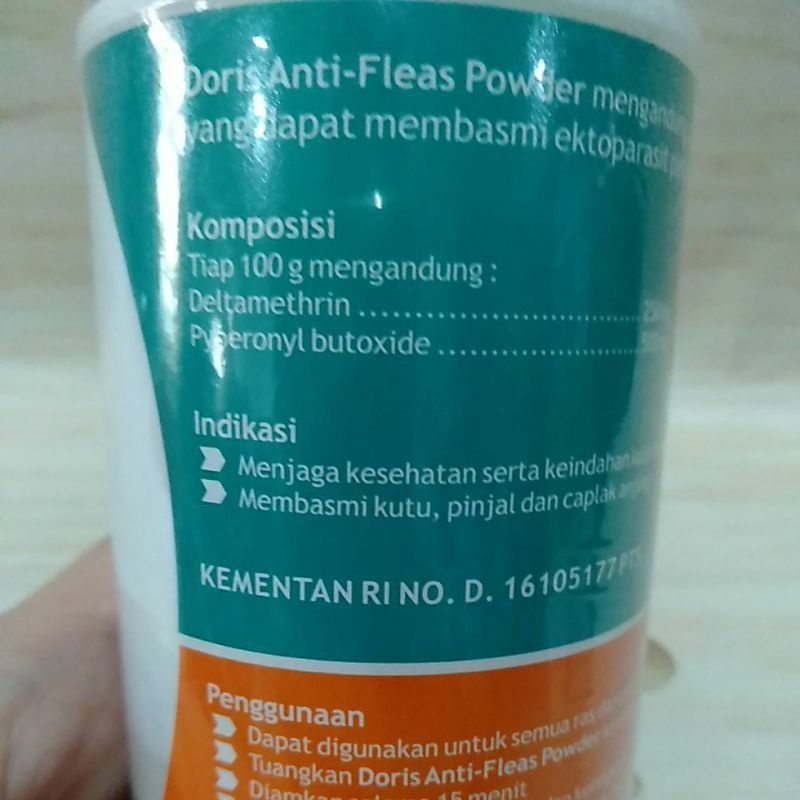 Doris Bedak Kutu 100gr / bedak kutu anjing