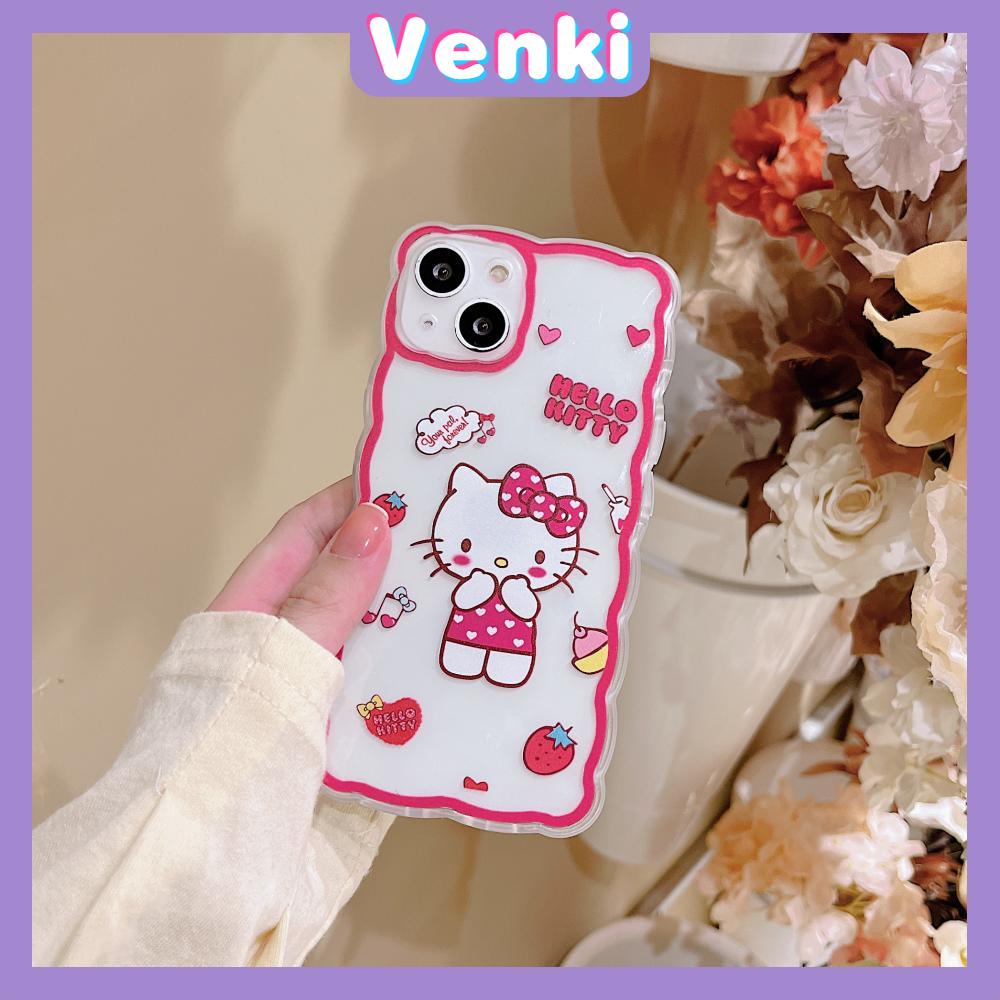 iPhone Case Silicone Soft Case Clear Case Wave Shockproof Camera Cover Protection Pink Cartoon Cute Compatible For iPhone 13 Pro Max iPhone 12 Pro Max iPhone 11 iPhone 7 Plus