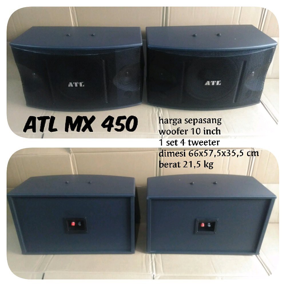 SPEAKER PASIF 10 INCH ATL MX 450 HARGA SEPASANG