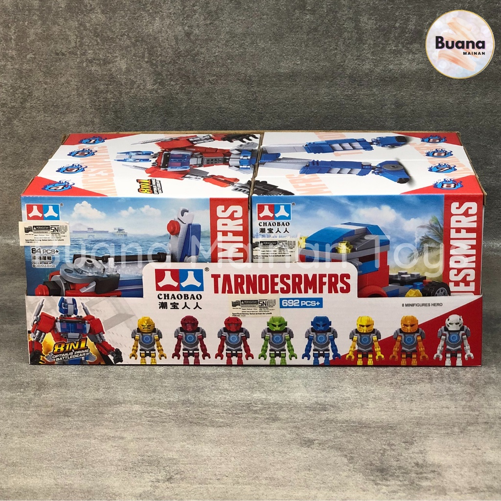 BRICK CHAOBAO ROBOT TRANSFORMER COMBINE SET BRICKS MAINAN EDUKASI ANAK BALOK OPTIMUS PRIME 7017