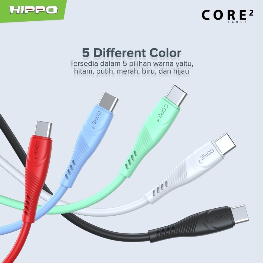 HIPPO CORE2 Kabel Data Micro USB Fast Charging QC3.0 -SATUAN ECERAN-