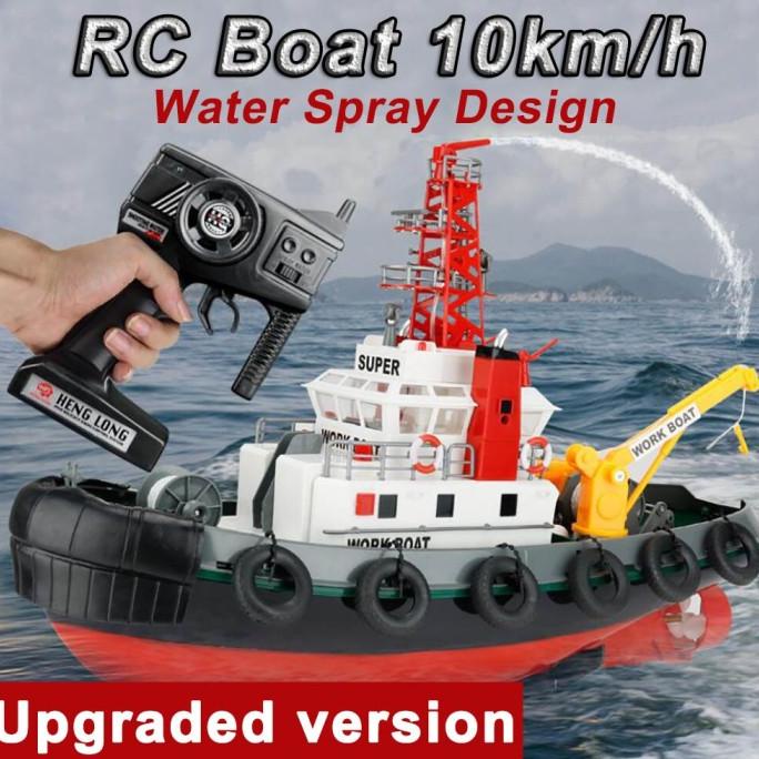 Henglong Rc Work Boat 2.4Ghz Remote Control 5Ch
