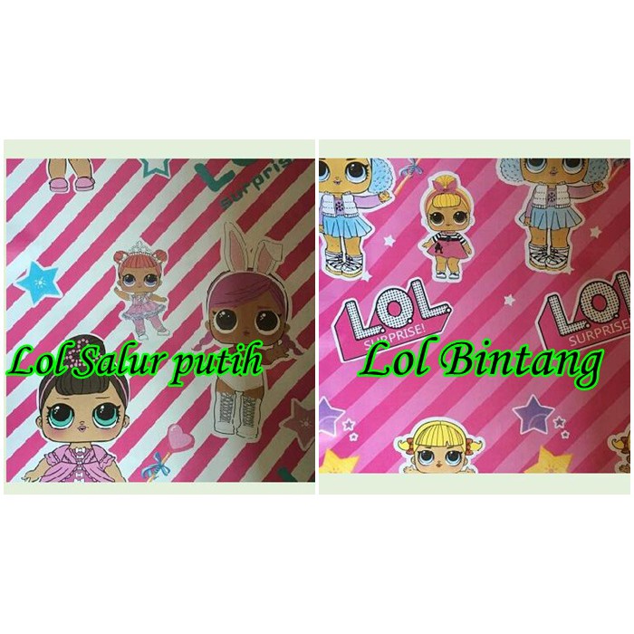  WALLPAPER  DINDING  UKURAN 45 CM X 9 5 M MOTIF LOL  KARTUN 