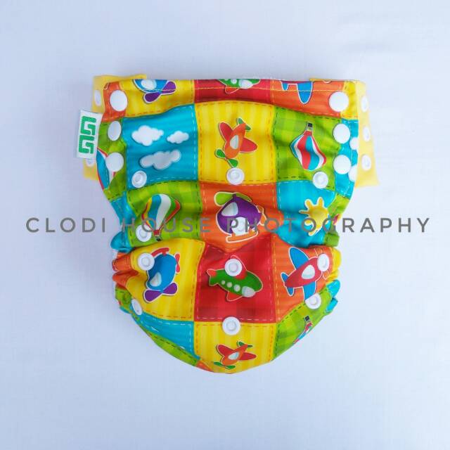 Clodi GG T Dipe 1 Motif (8-20 kg) + INSERT | Popok Kain Bayi | Popok Kain Cuci Ulang | Clodi SNI