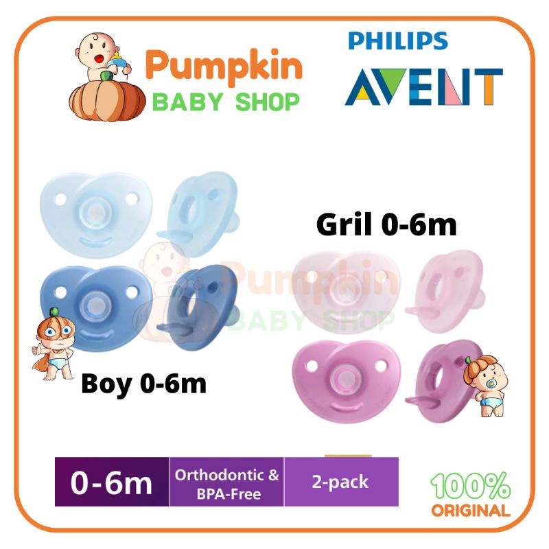 Philips Avent Soother Heart Soothie - Empeng Avent isi 2pc