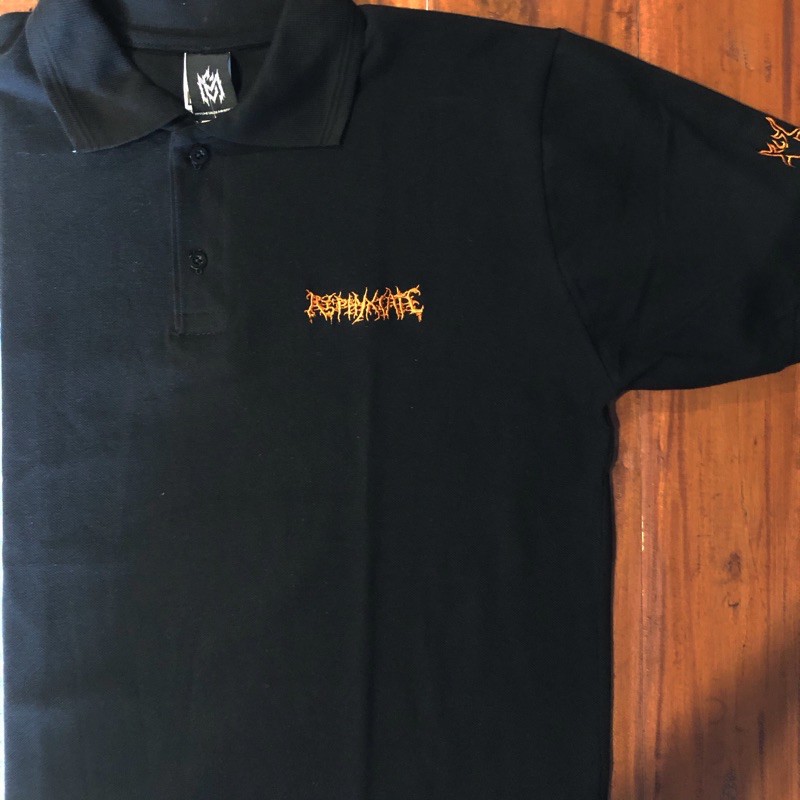 Polo Shirt Asphyxiate - Orange Logo