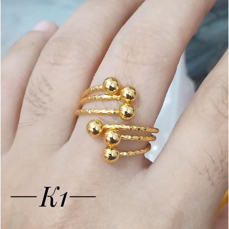 Set Perhiasan Xuping Gellang Cincin  Lapis Emas terbaru