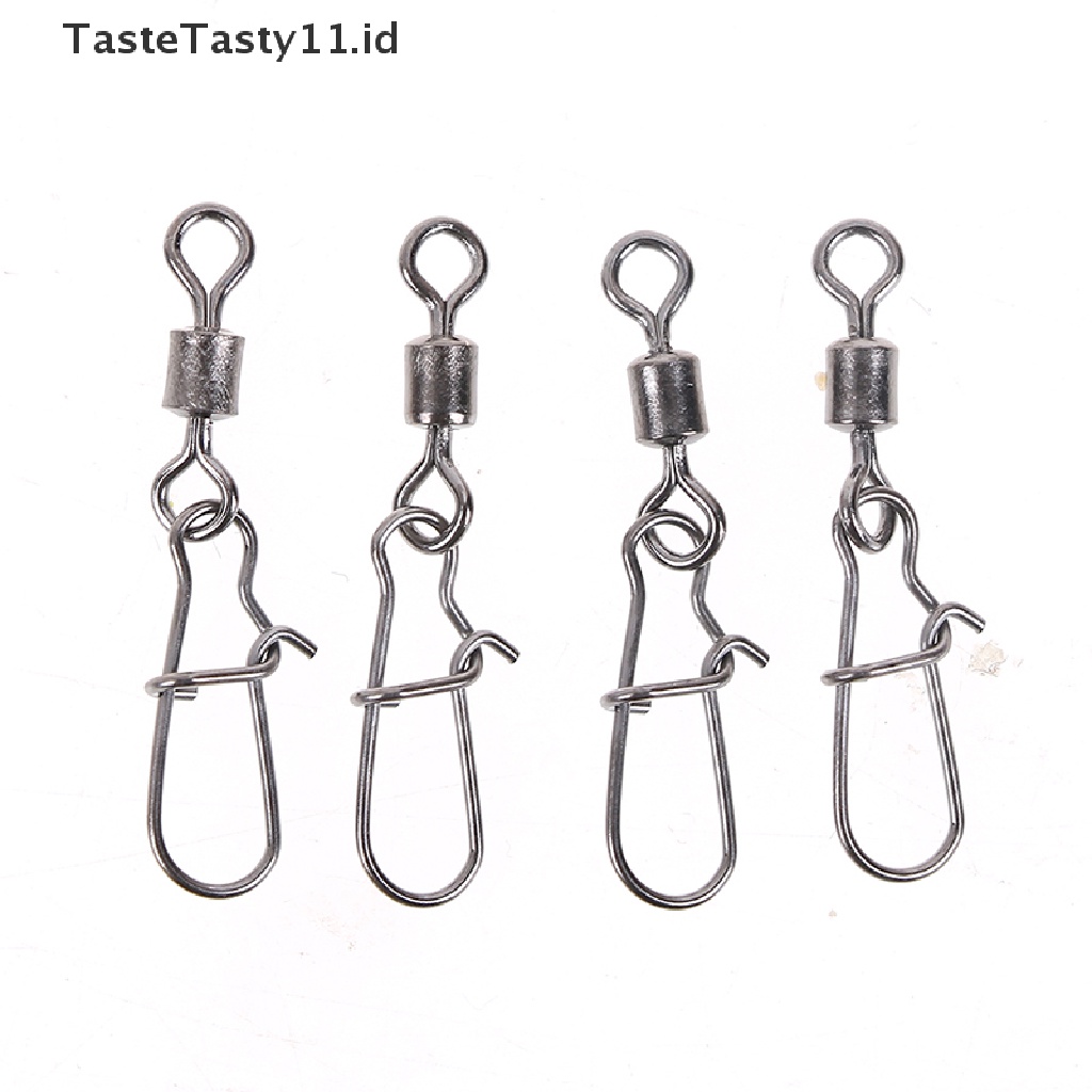 (TasteTasty) 200pcs Kili-Kili Pancing rolling swivel Bahan stainless Steel