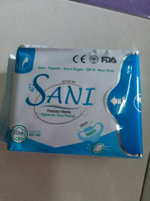 SANI PEMBALUT WANITA PREMIUM BIRU 10 PCS