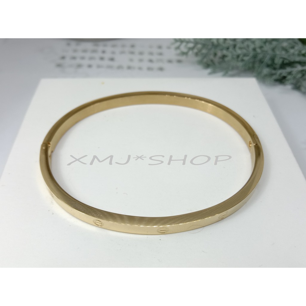 XMJ*SHOP GELANG TITANIUM WANITA 100% ASLI ANTI KARAT MODEL SIMPLE RING MEWAH
