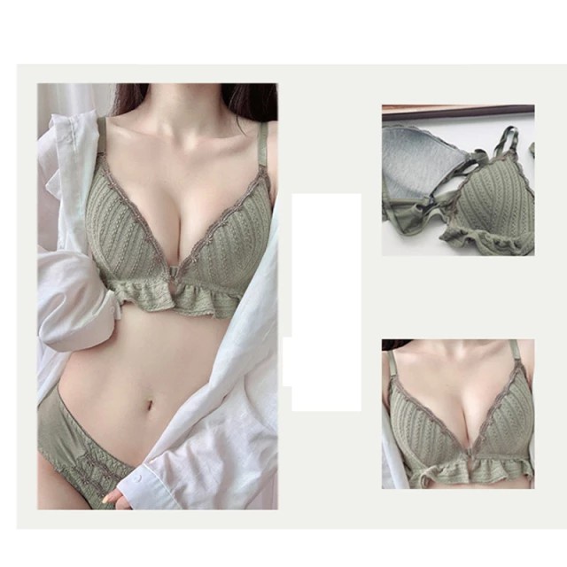 Alibaba1688 Bra Push Up Wanita Bahan Lace plus Busa Tanpa Kawat Import