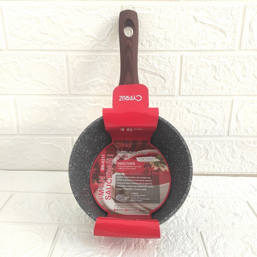 SN-0211 Cypruz Sauce Pan Induksi Marble 16cm Milk Pot panci susu