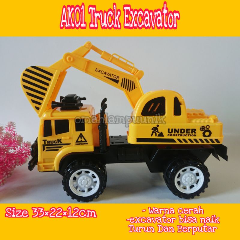 AJ AK01 Mainan Anak Truck Excavator/Truk Eskavator/ Mainan Mobil Truk Konstruksi