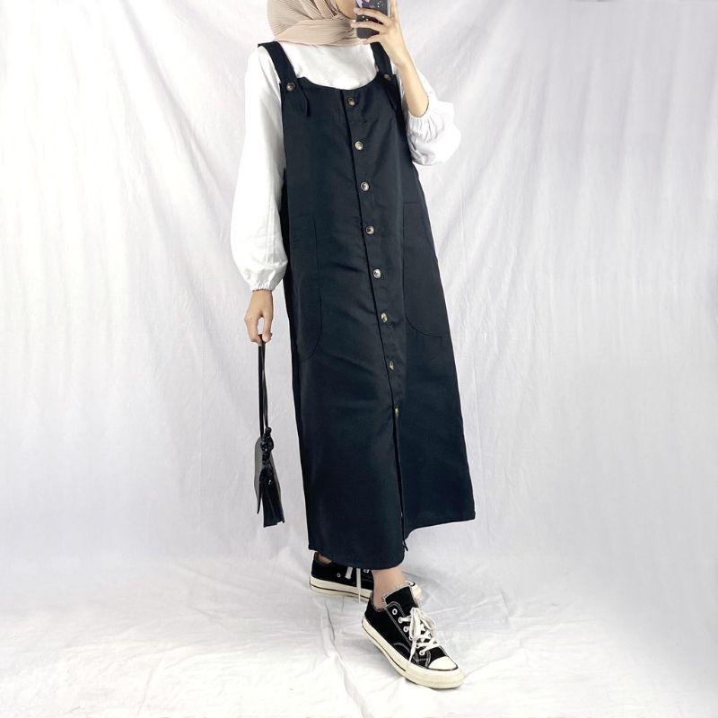 Maggie overall Rok panjang wanita Rok panjnag fashion muslim Overall panjang wanita Dress wanita casual Overall wanita jumbo