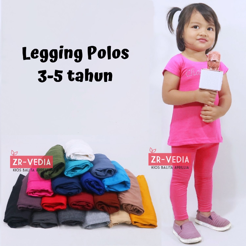 Legging Polos uk. 3-5 Tahun / Celana Leging Polos Anak Perempuan Celana Panjang Murah Ketat Adem kiosbalitaaprilia