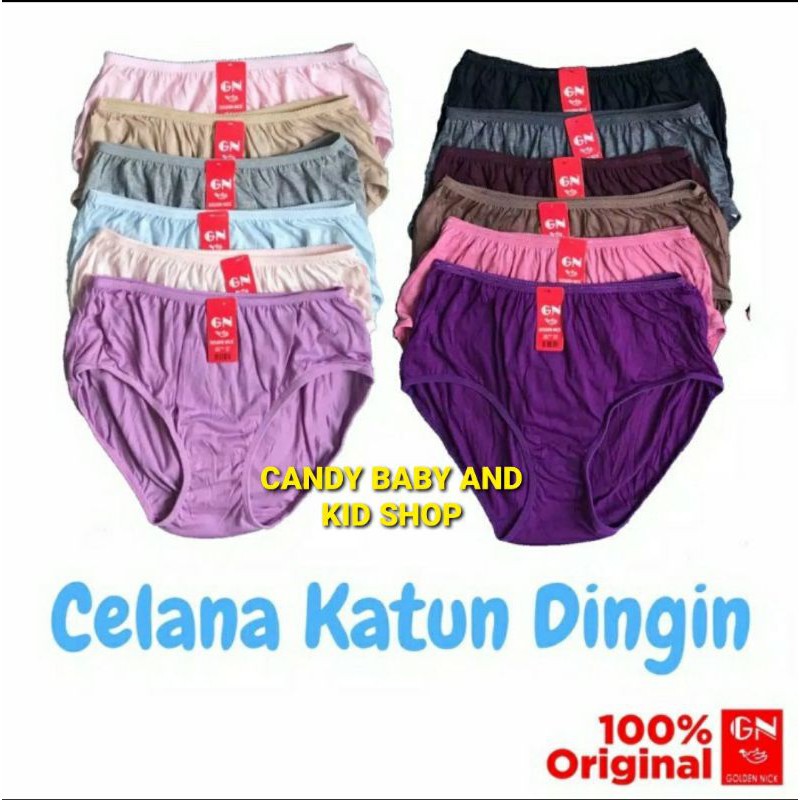 Celana Dalam Wanita Golden Nick CD Cewek Murah Adem Lembut Katun Warna Terang Gelap