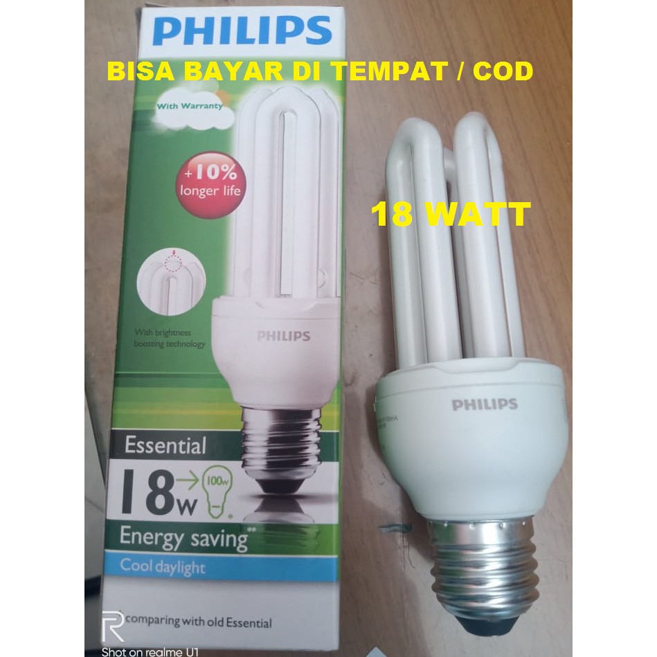 Lampu Philips Essential 18 w lampu jari 3u philips / ESS 18 WATT lampu philip essential 18 watt
