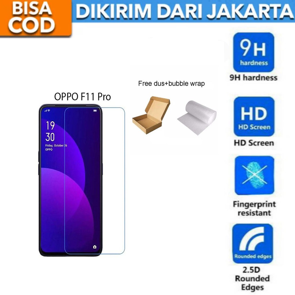 Oppo F11 Pro Tempered Glass Screen Protector Anti Gores