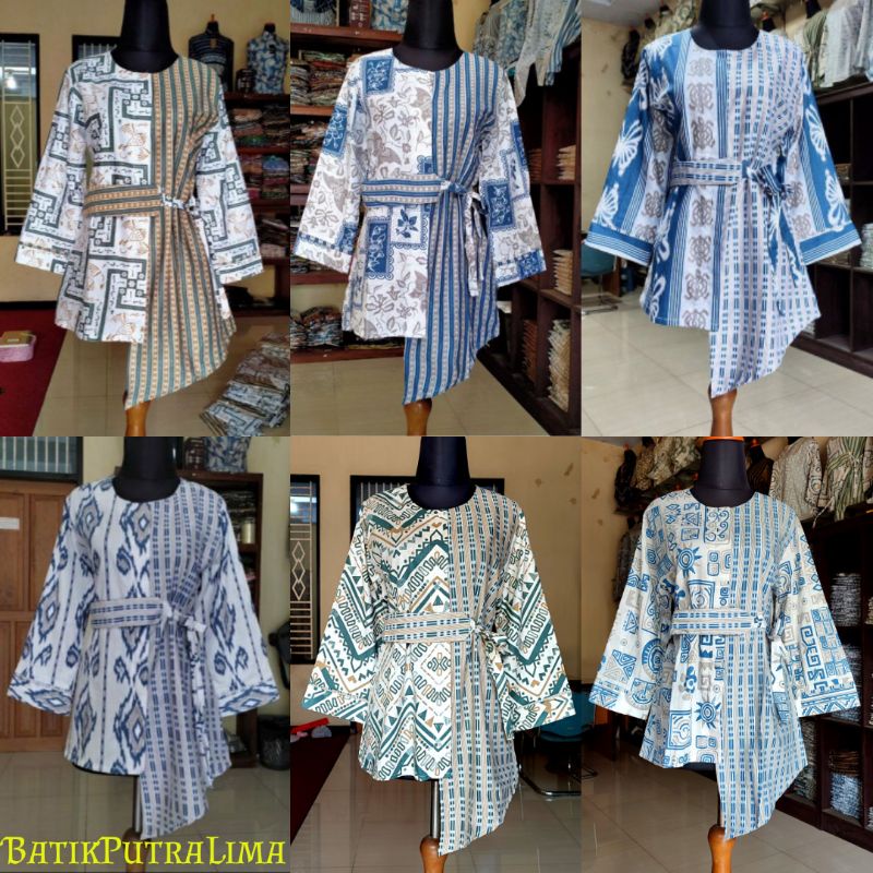 Batik MODERN wanita ASJ SA HRB029 Kenongo Kemeja Tosca