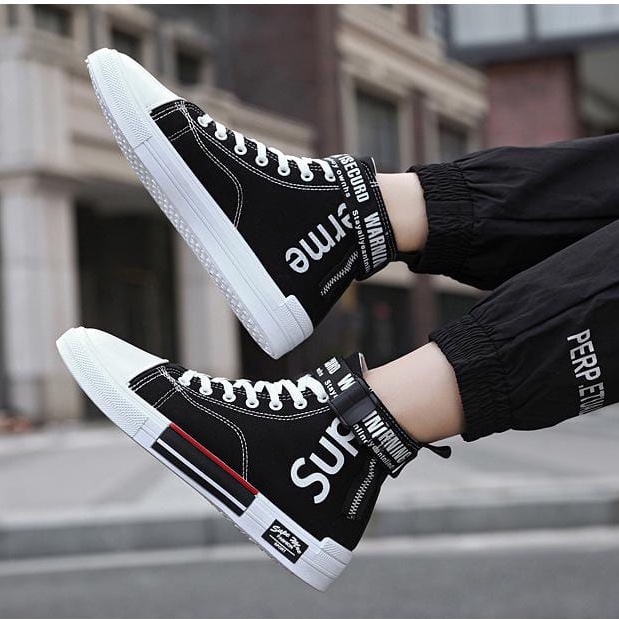 TBIG [COD] Sepatu Sneakers Pria Ankle Boot SUPRNEO Sepatu Import Pria Kuliah Kerja Santai