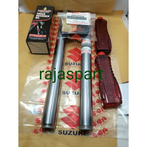 as shock depan satria 2 Tk set(3barang sil set,oli ,satria 2tak  hiu, Shogun 110