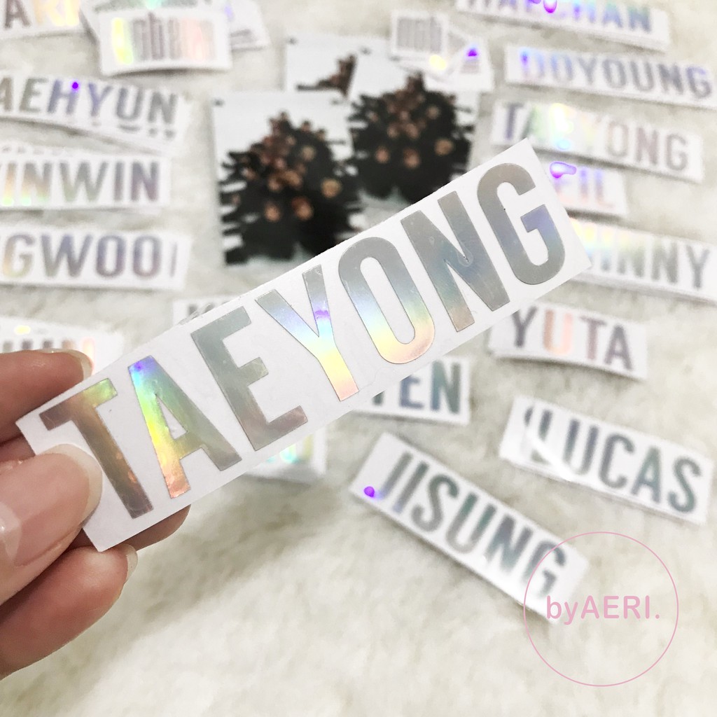 N C T 127 N C T DREAM STICKER HOLOGRAM (LOGO, NAME, LIGHTSTICK) KPOP HOLOGRAM CUTTING STICKER