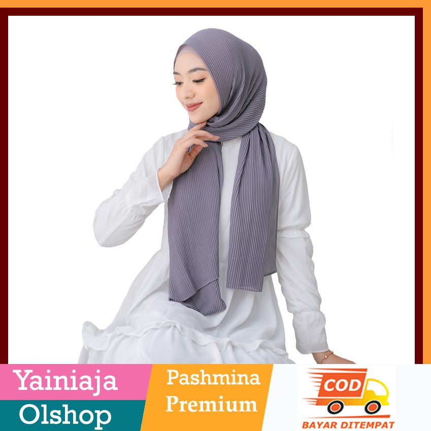 pashmina plisket premium kerudung pasmina jilbab fashion wanita muslim