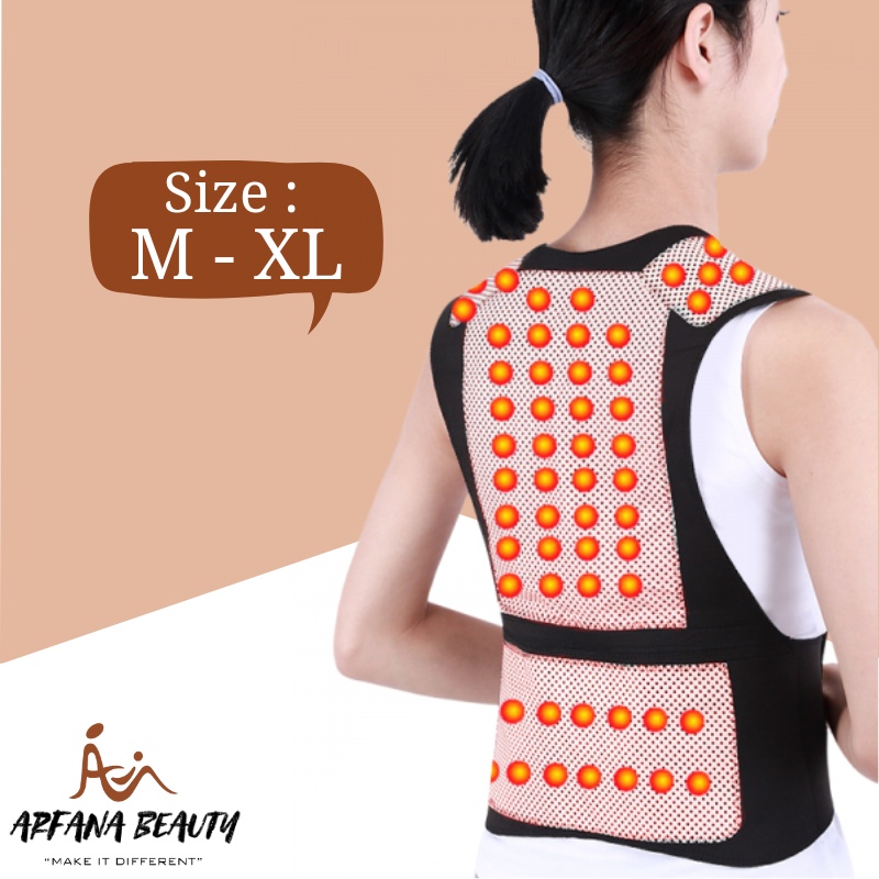 Rompi Terapi Kesehatan Tubuh Magnetic Pemanas Terapi Punggung Bahu Pinggang Perut free Sabuk Leher