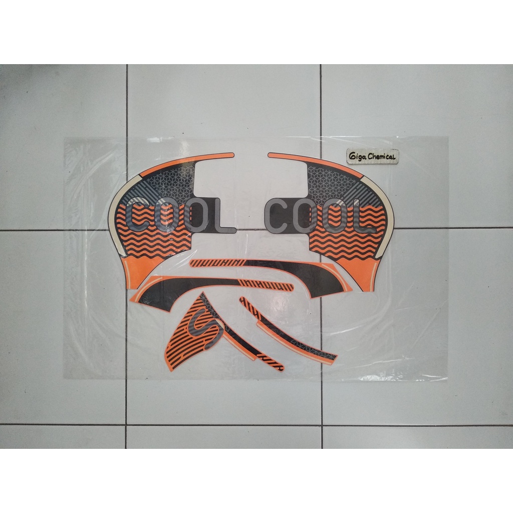 Striping Sticker Lis Honda Scoopy 2021 2022 Hitam Orange Original