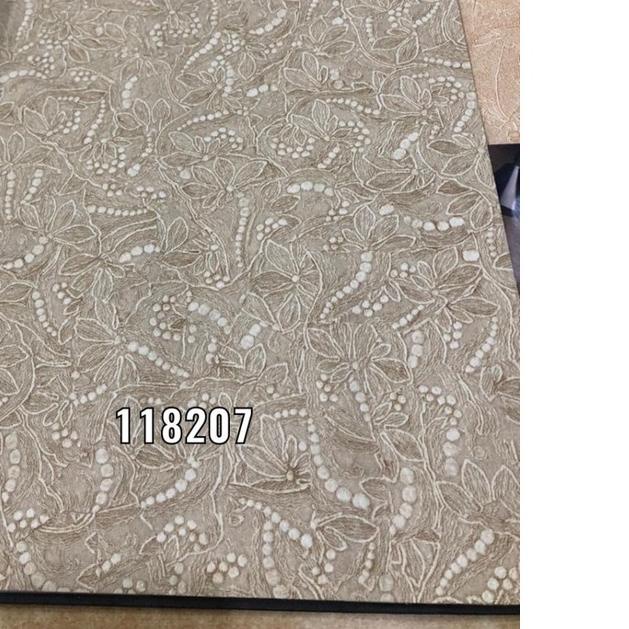 ♤ Wallpaper Dinding 3D Tebal Motif Bunga Coklat Timbul ➤