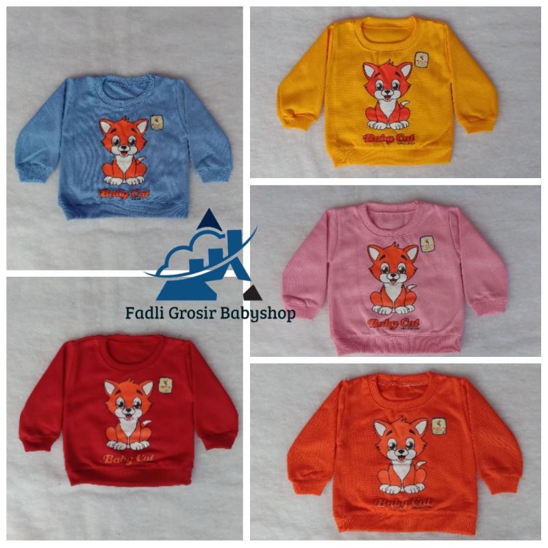 Sweater Bayi Motif Kucing Terbaru