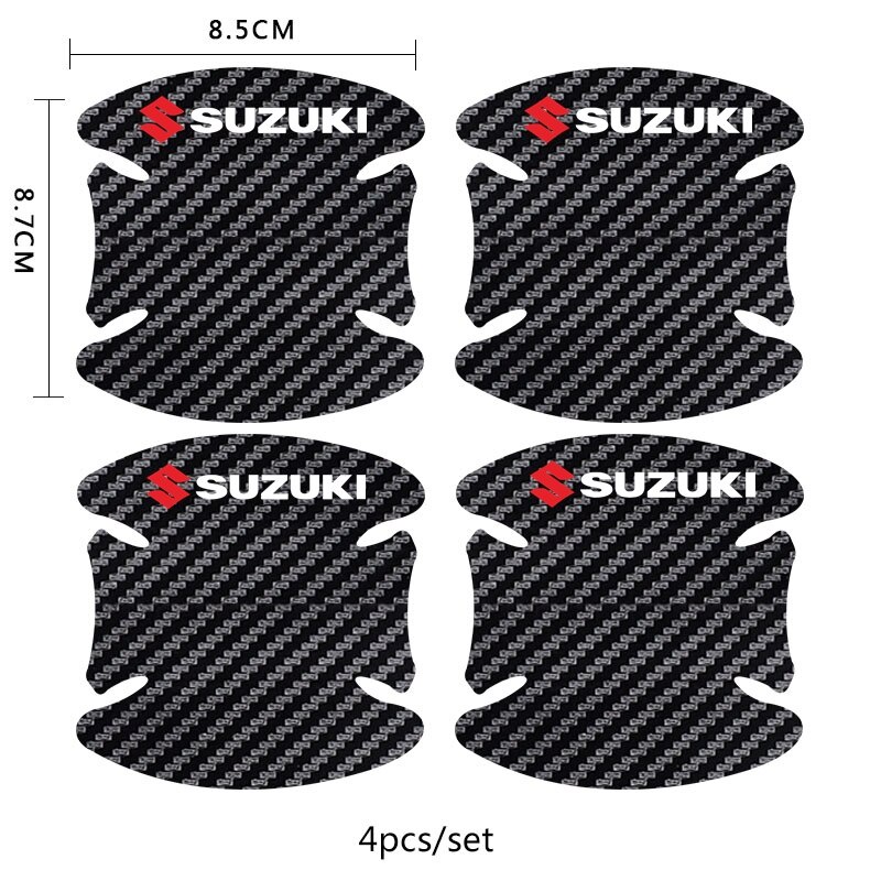 Suzuki 8Pcs / Set Stiker Pelindung Gagang Pintu Bahan Serat Karbon Untuk Swift ERTIGA Jimy Vitara Katana XL7 SX4