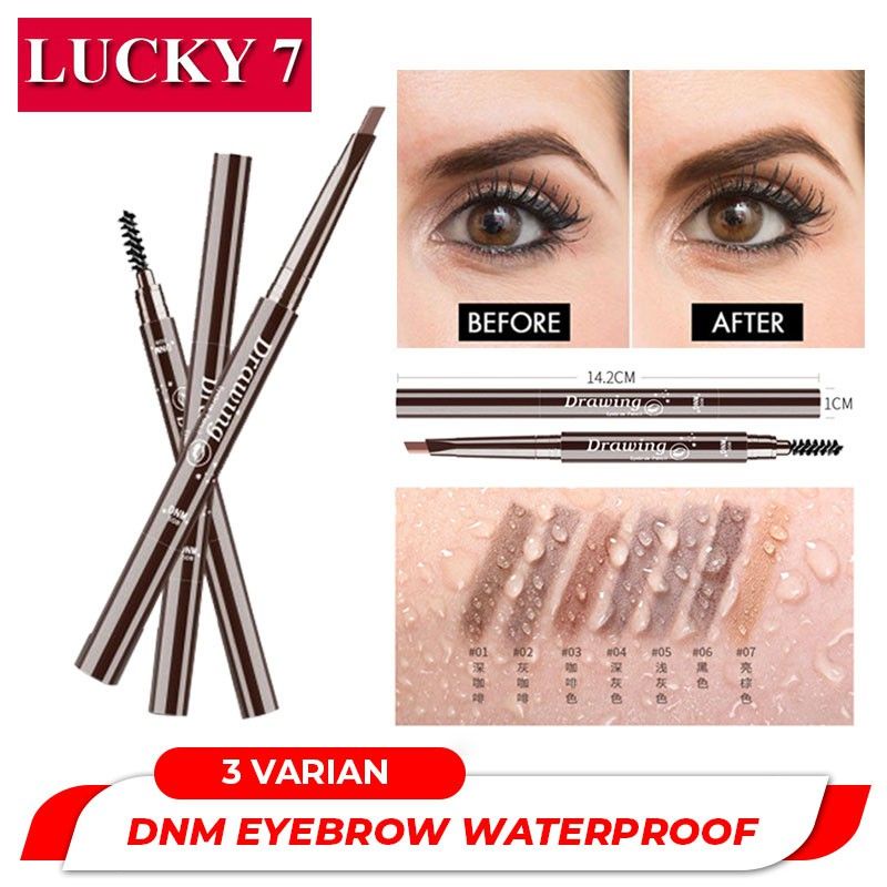 DE3 BISA COD - DNM Automatic Eyebrow / Pensil Alis Drawing 2in1Anti Air dan Tahan Lama /