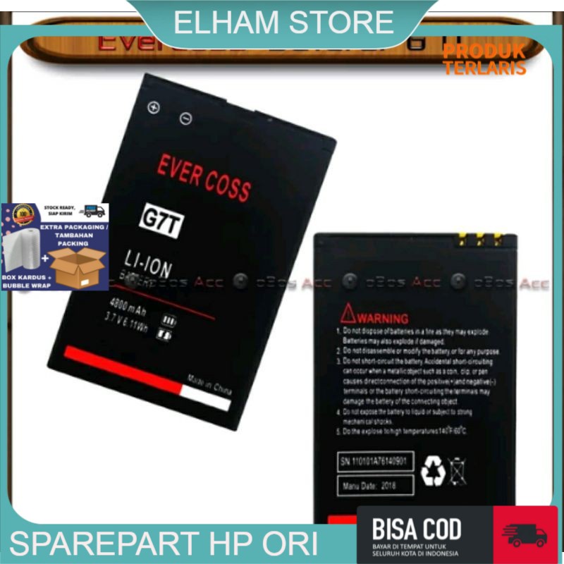 BATRE BATU BATRAI BATTERY EVERCOSS G7T