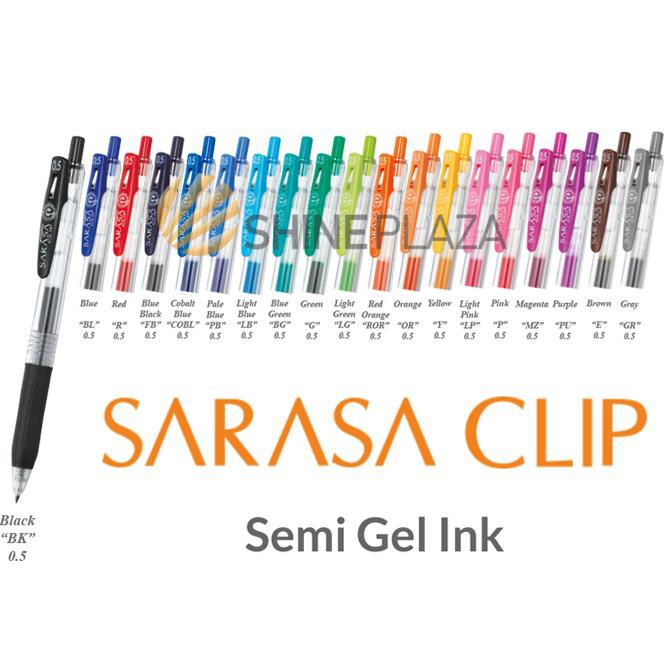 

Ballpoint Gel Sarasa 0.5mm - Zebra - Black