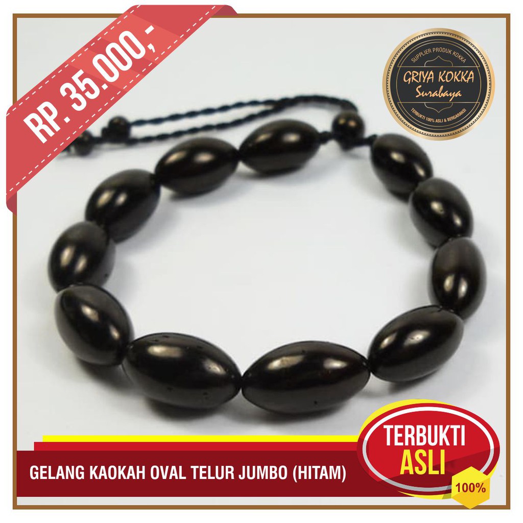 Gelang Kaokah ASLI Motif Oval Telur - Gelang Kesehatan Kaukah - Kokka - Fukaha