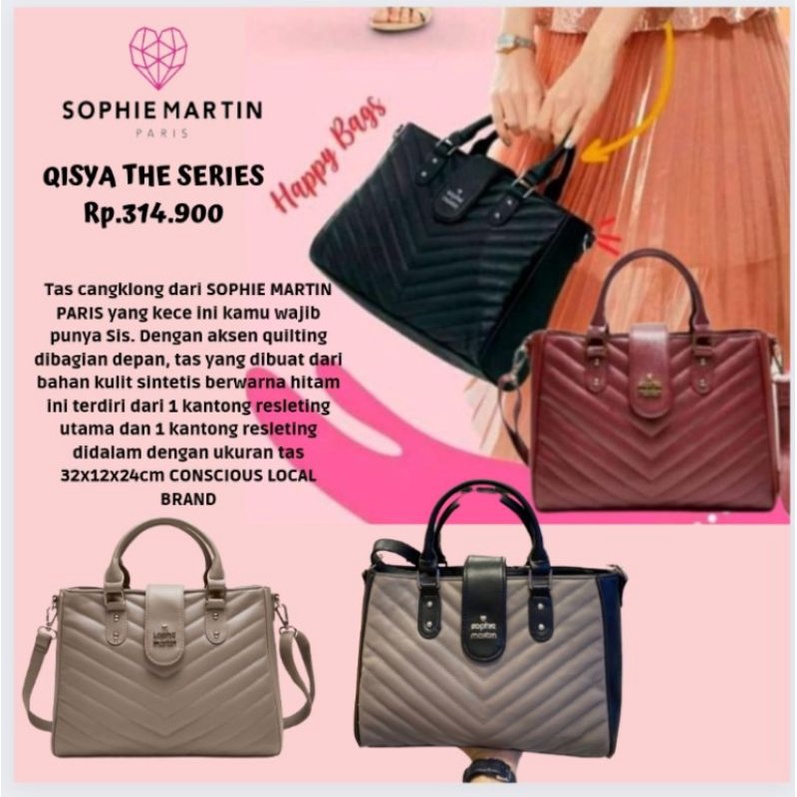 BagCorner - QISYA BAG&QISYA MAROON,TAS QISYA GREY,TAS QISYA COMBI  TAS SELEMPANG WANITA SOPHIE MARTI