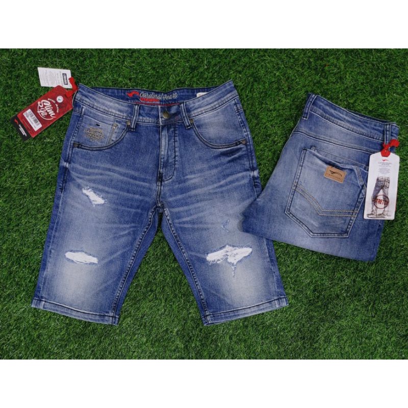 CELANA PENDEK CARDINAL JEANS ORIGINAL CELANA JEANS SOBEK STRETCH