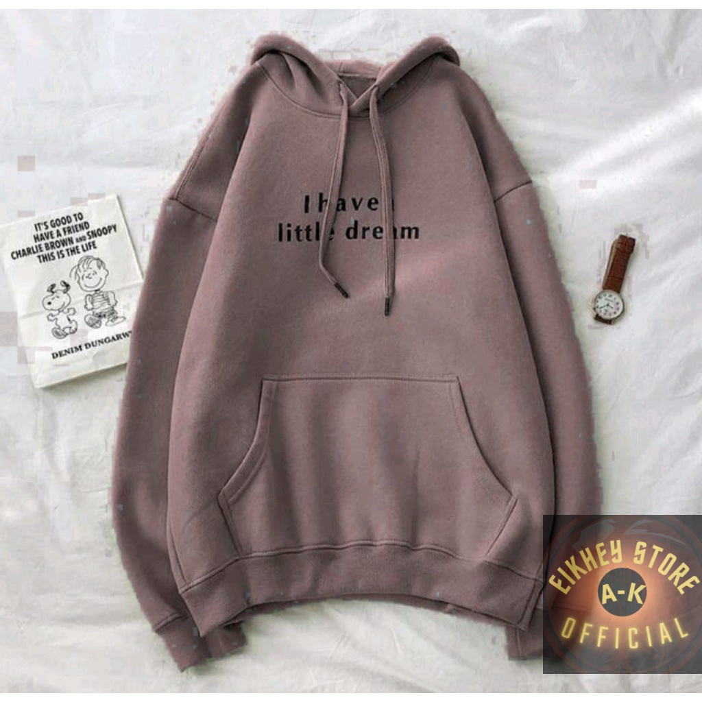 Hoodie Wanita Little Dream  Bahan Fleece