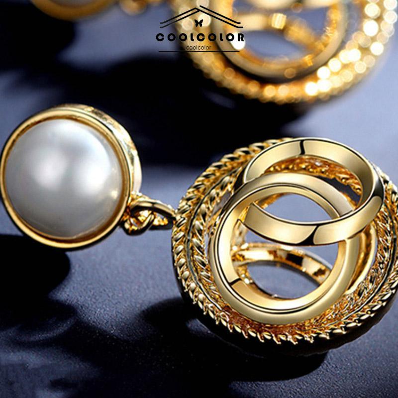 COD  Anting  Fashion Gaya Istana Anting-Anting Mutiara Anting-Anting Wanita Anting-Anting Kepribadian- cl