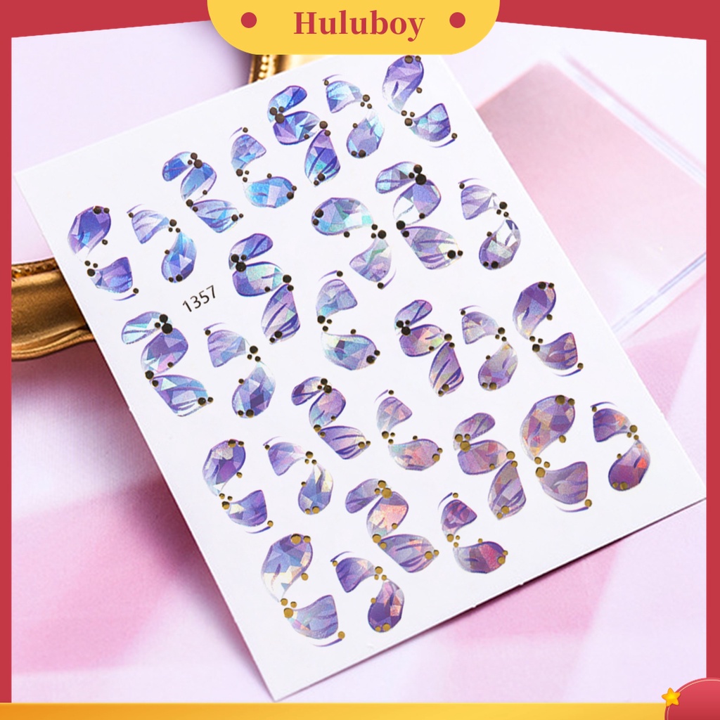 Huluboy Huluboy♡ Stiker Nail Art Desain Ballet Streamers Tanpa Lem Untuk Wanita