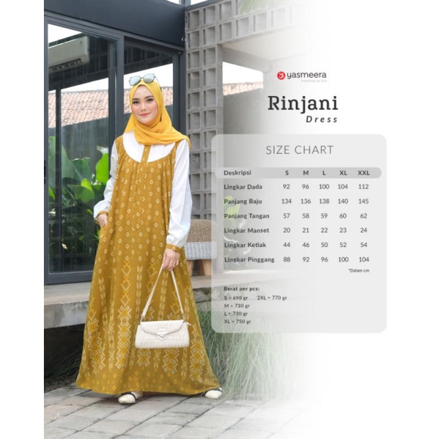 Gamis Yasmeera Rinjani Dress Terbaru Yasmeraa