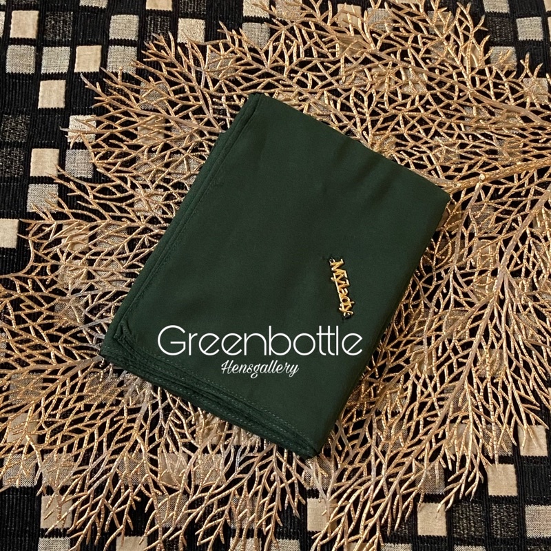 Part 1 Mylady Hijab Plain Voal Ultrafine by Myladyhijab dark mustard silver broken white optic white-GREENBOTTLE