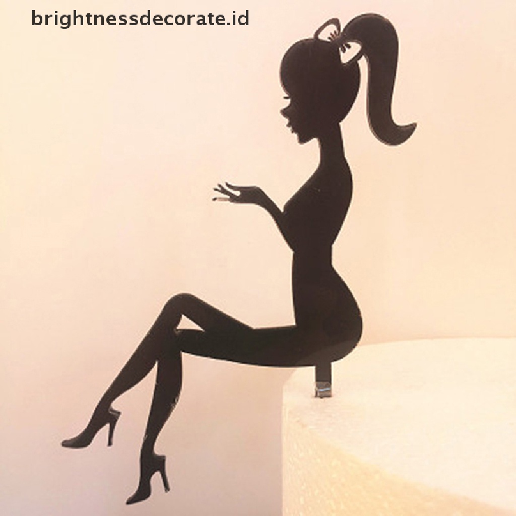 Topper Kue Desain High Heels Bahan Akrilik Untuk Pesta Pernikahan