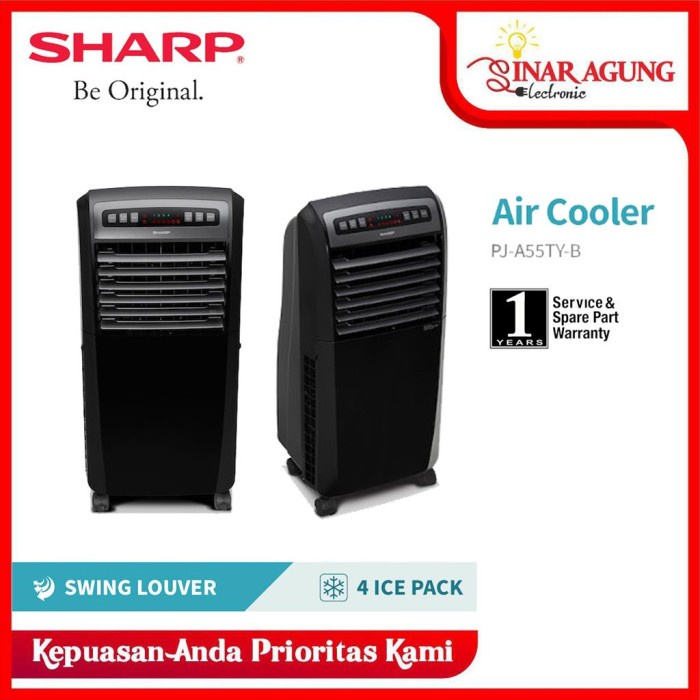 Jual Sharp Air Cooler Pj-A55Ty-B - Hitam Garansi Resmi | Shopee Indonesia