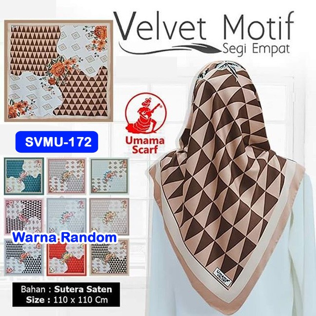 ECER TERMURAH Umama  Satin Velvet Jilbab  Segiempat 