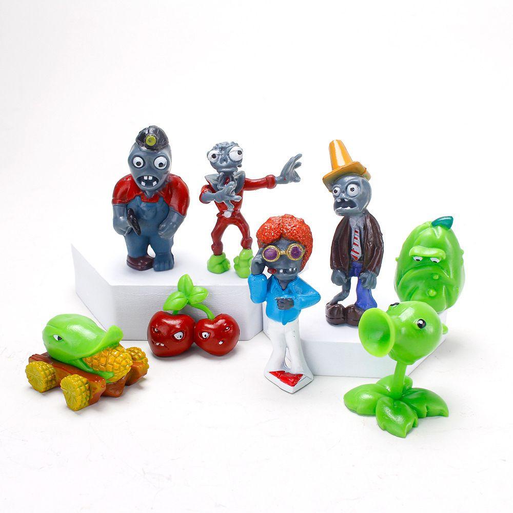 [Elegan] Plants vs Zombies Untuk Anak Mainan Angka PVC Winter Model Toy Cactus Launch Plants