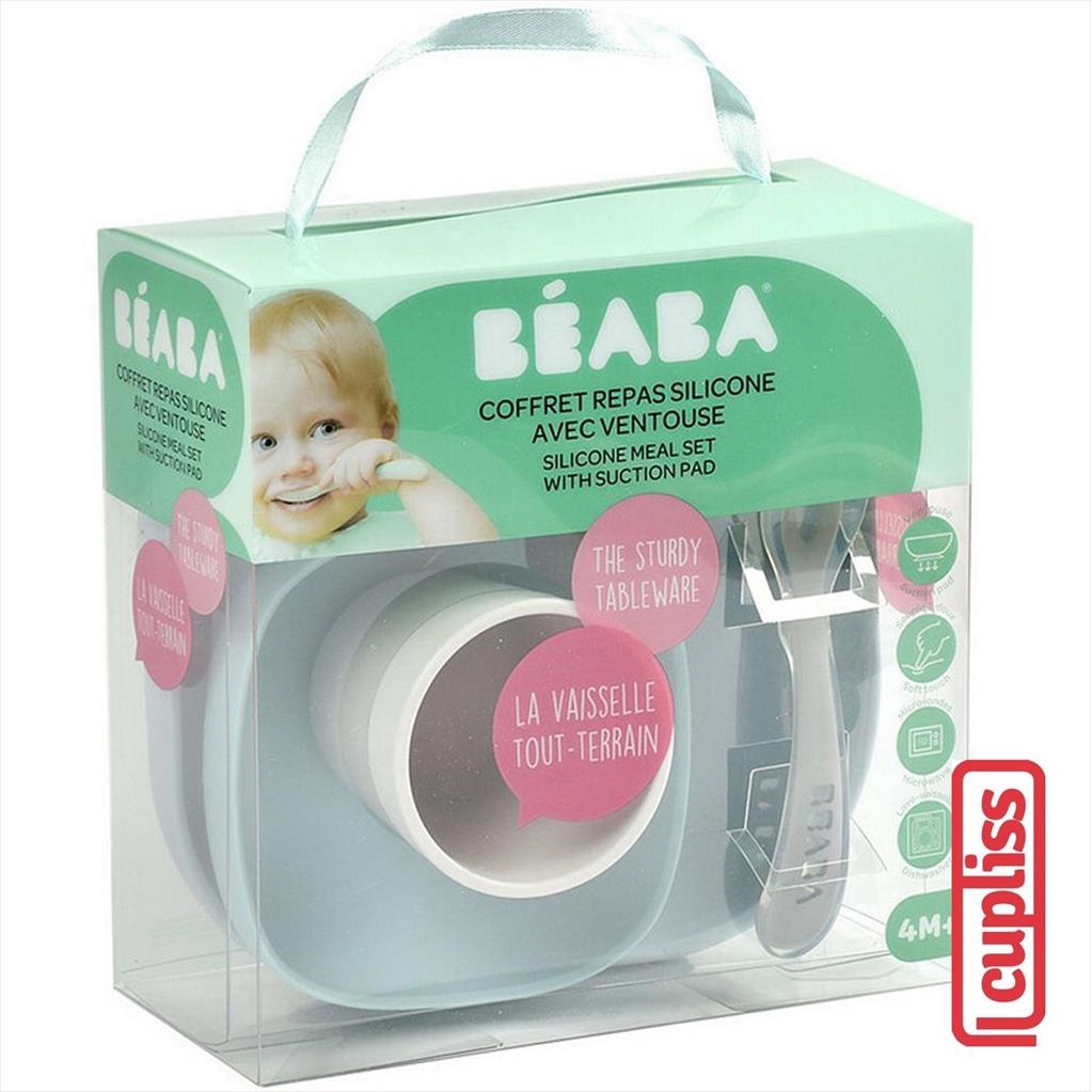 BEABA Silicone Meal Set 4 pcs 126972 Jungle Alat Makan Anak