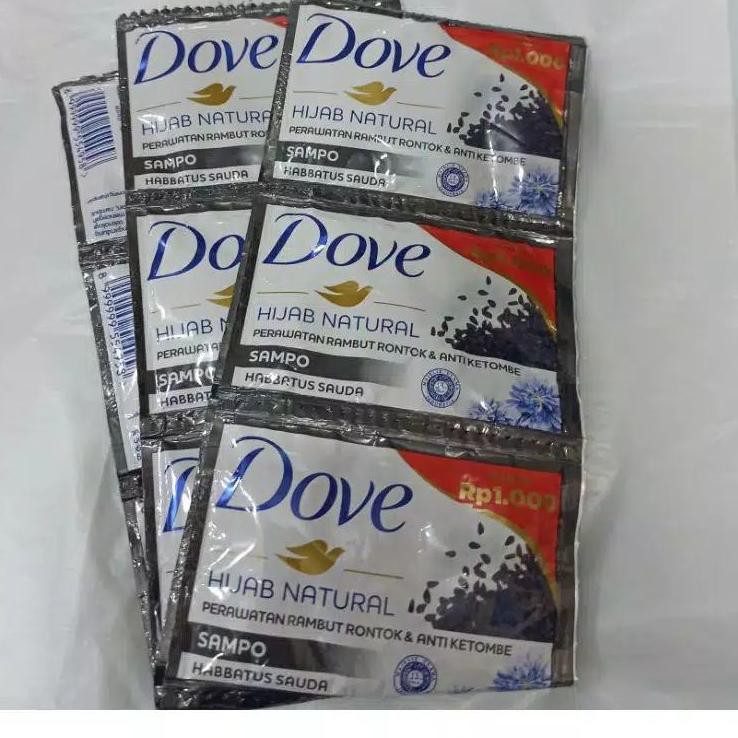 PALING MURAH Dove Shampo Hijab Natural Habbatussauda 9ml×12pcs 76